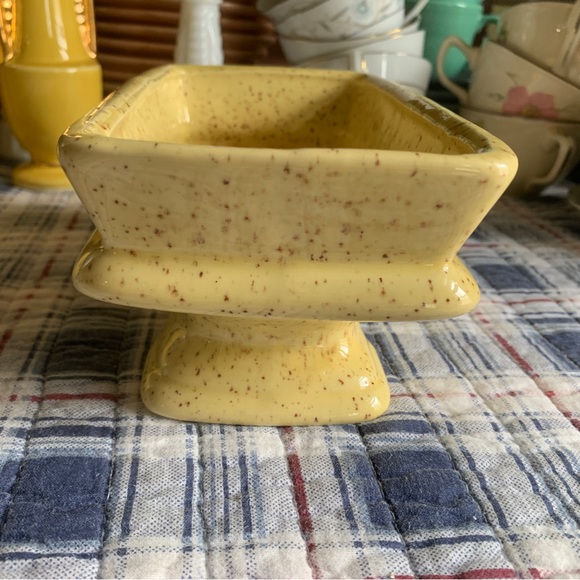 MCM Vintage Yellow Planter, Cottage Mod Tablescape Succulent - Picture 12 of 13